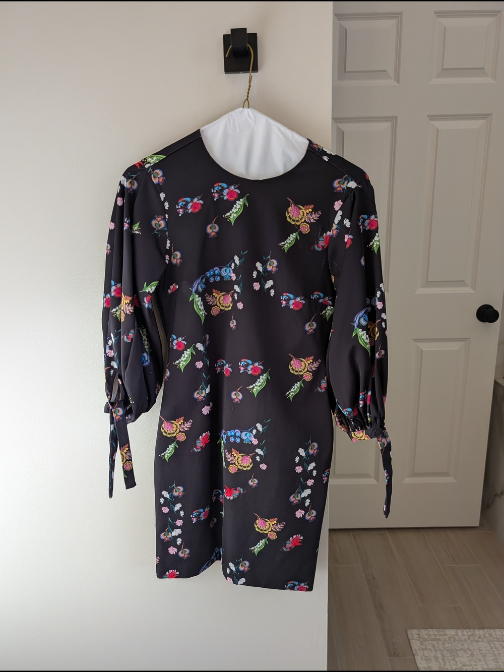 Cynthia Rowley Black Floral Mini Dress